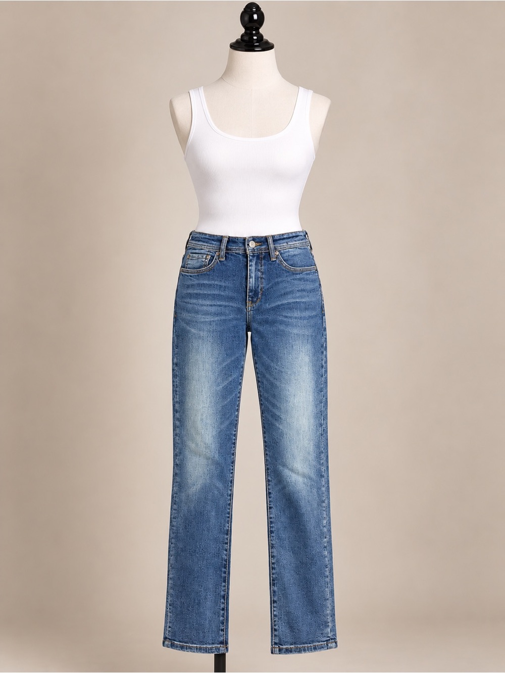 Pilcro Anthropologie Size 27 Straight Leg Stretch Jeans Medium Wash